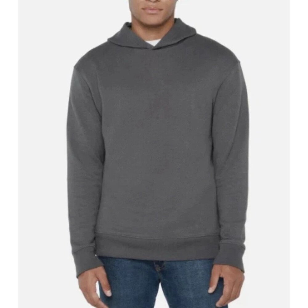NEW Gap Textured Hoodie Men's Gray M Cotton Blend Sweatshirt
